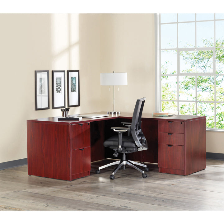 Image of Lorell Lateral File, 2 Drawers, 36"Wx22"Dx29"H, Mahogany