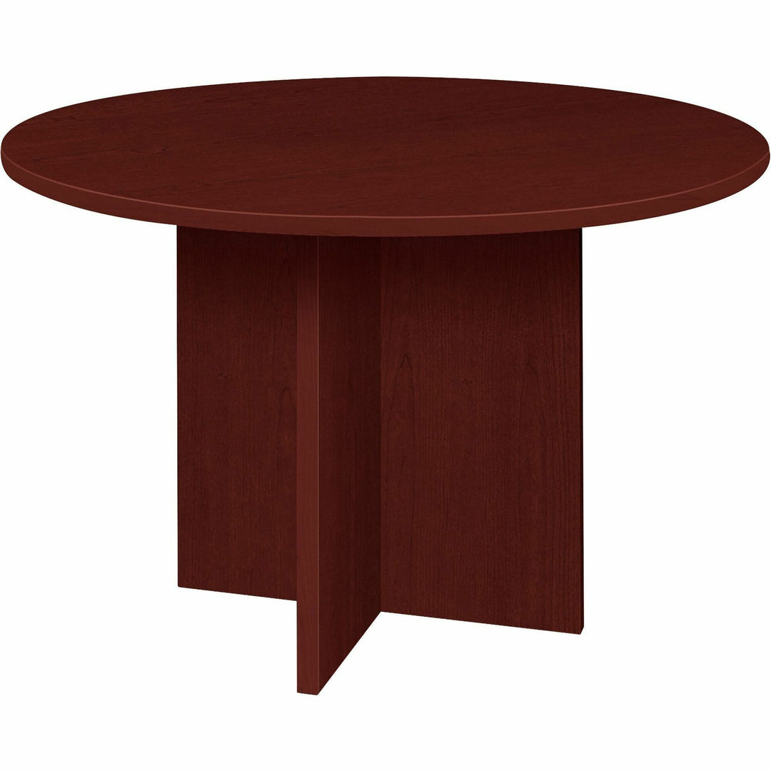 Image of Lorell Conference Table,Round Top,42"Dia x 1"Thick x 29"H,Mahogany