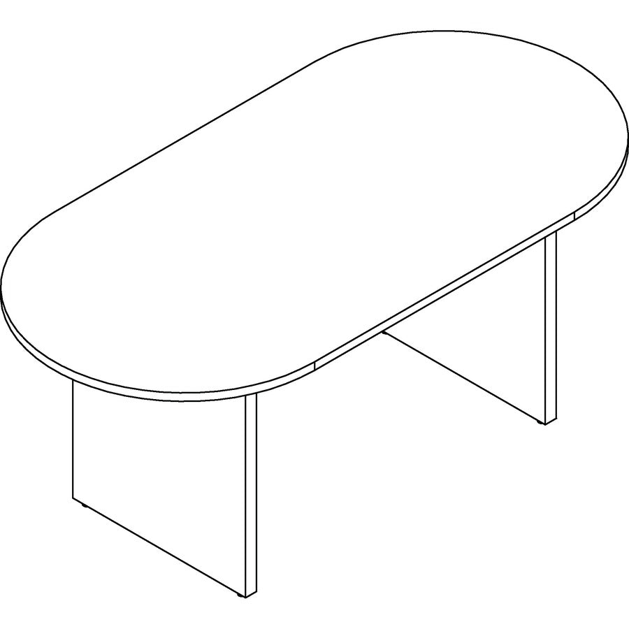 Image of Lorell Conference Table, Racetrack Top, 72"Wx36"Dx29"H, Mahogany