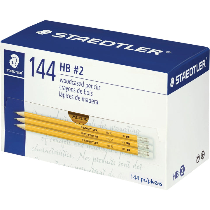 Image of Staedtler 13247C144ATH No. 2 Woodcased Pencils, FSC 100%, 2HB, Yellow Wood Barrel, 144 / Box