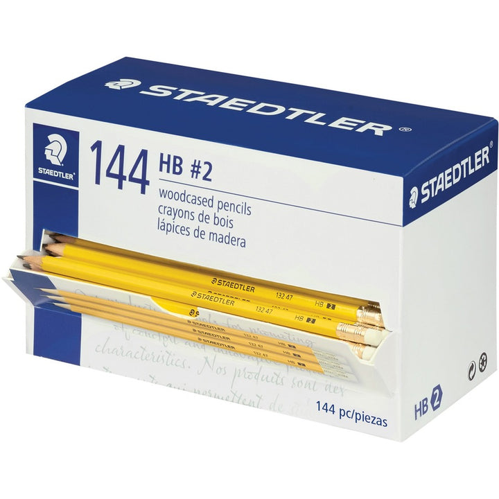 Image of Staedtler 13247C144ATH No. 2 Woodcased Pencils, FSC 100%, 2HB, Yellow Wood Barrel, 144 / Box