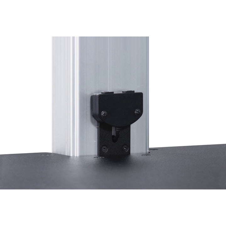 Image of Victor® High Rise Electric Dual Monitor Standing Desk Workstation, 28" X 23" X 20.25", Black/aluminum