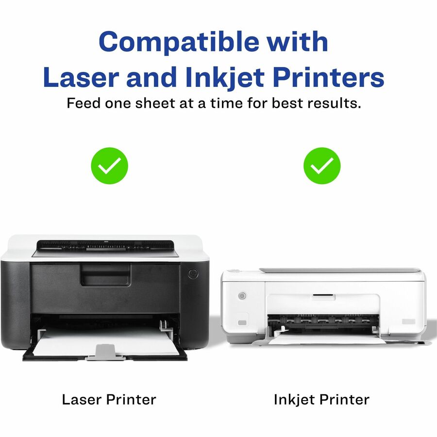 Image of Avery® Printable Postcards, Inkjet/Laser, 80 lb, 4.25 x 5.5, Matte Ivory, 100 Cards, 4 Cards/Sheet, 25 Sheets/Box