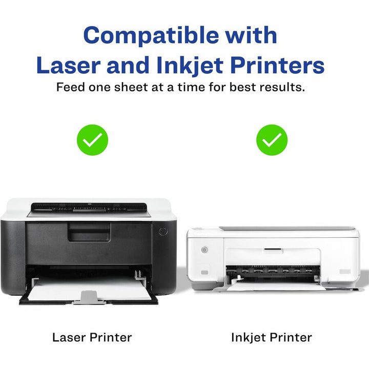 Image of Avery® Printable Postcards, Inkjet/Laser, 80 lb, 4.25 x 5.5, Matte Ivory, 100 Cards, 4 Cards/Sheet, 25 Sheets/Box