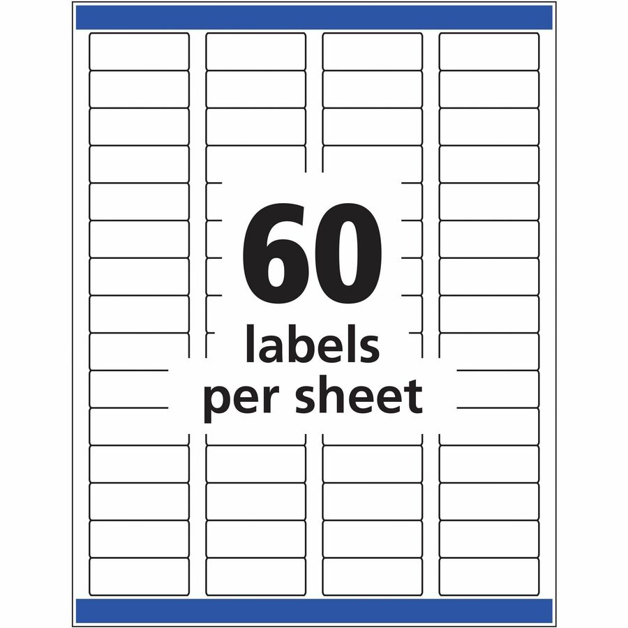 Image of Avery® Glossy Clear Easy Peel Mailing Labels W/ Sure Feed Technology, Inkjet/laser Printers, 0.66 X 1.75, 60/sheet, 10 Sheets/pk