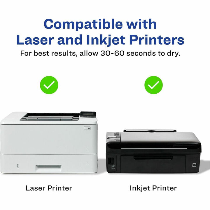Image of Avery® Glossy White Easy Peel Mailing Labels W/ Sure Feed Technology, Laser Printers, 2 X 4, White, 10/sheet, 25 Sheets/pack