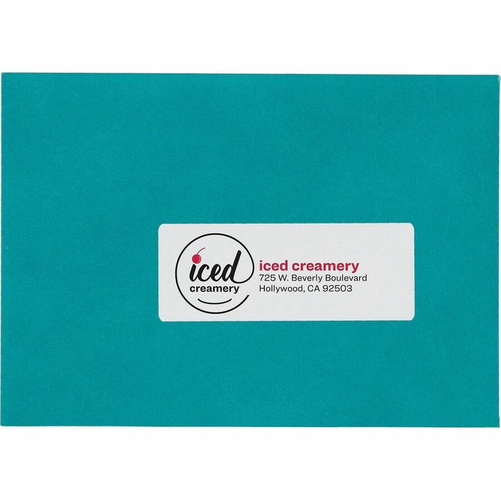Image of Avery® Glossy White Easy Peel Mailing Labels W/ Sure Feed Technology, Laser Printers, 2 X 4, White, 10/sheet, 25 Sheets/pack