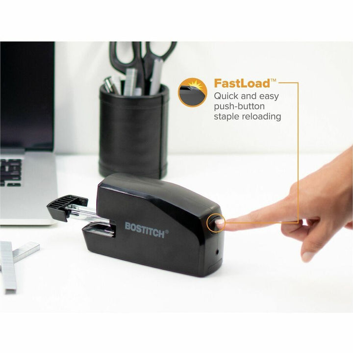 Image of Bostitch MDS20 20-sheet Electric Stapler, Staples Upto 20 Sheet, Holds Upto 105 Staple, Half Strip, 4 x AA, Black, 1 Each
