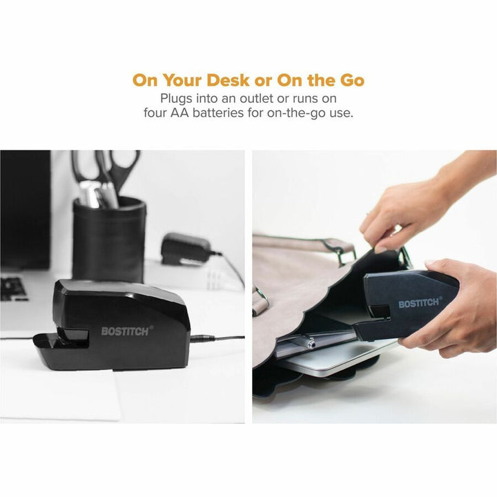 Image of Bostitch MDS20 20-sheet Electric Stapler, Staples Upto 20 Sheet, Holds Upto 105 Staple, Half Strip, 4 x AA, Black, 1 Each