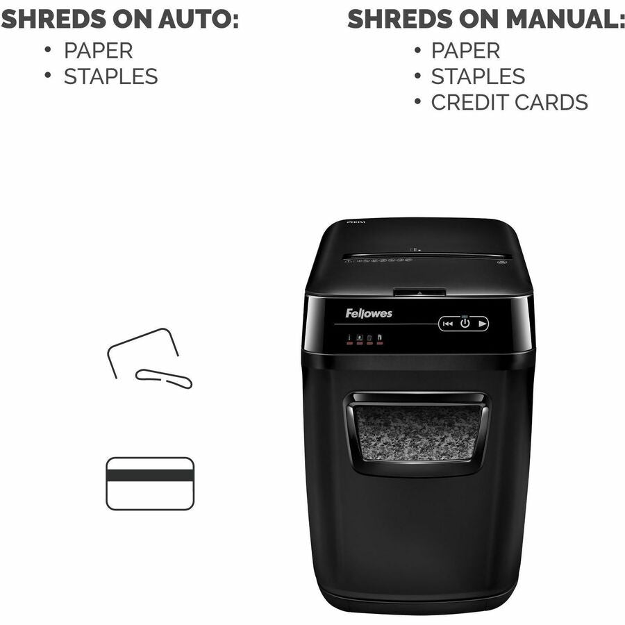 Image of Fellowes® Automax 200m Auto Feed Micro-Cut Shredder, 200 Auto/10 Manual Sheet Capacity