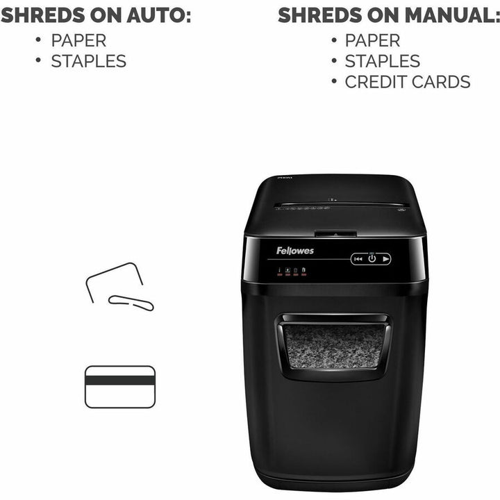 Image of Fellowes® Automax 200m Auto Feed Micro-Cut Shredder, 200 Auto/10 Manual Sheet Capacity