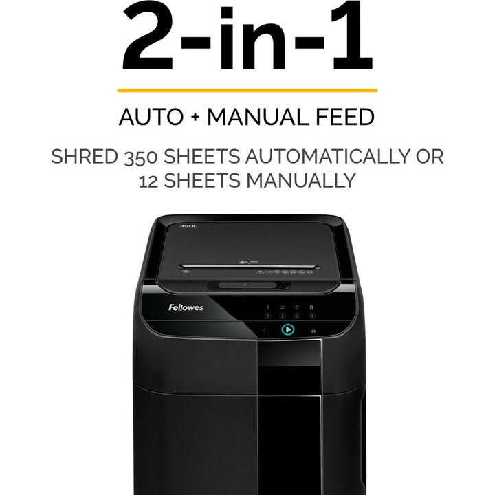 Image of Fellowes® Automax 350c Auto Feed Cross-Cut Shredder, 350 Auto/12 Manual Sheet Capacity