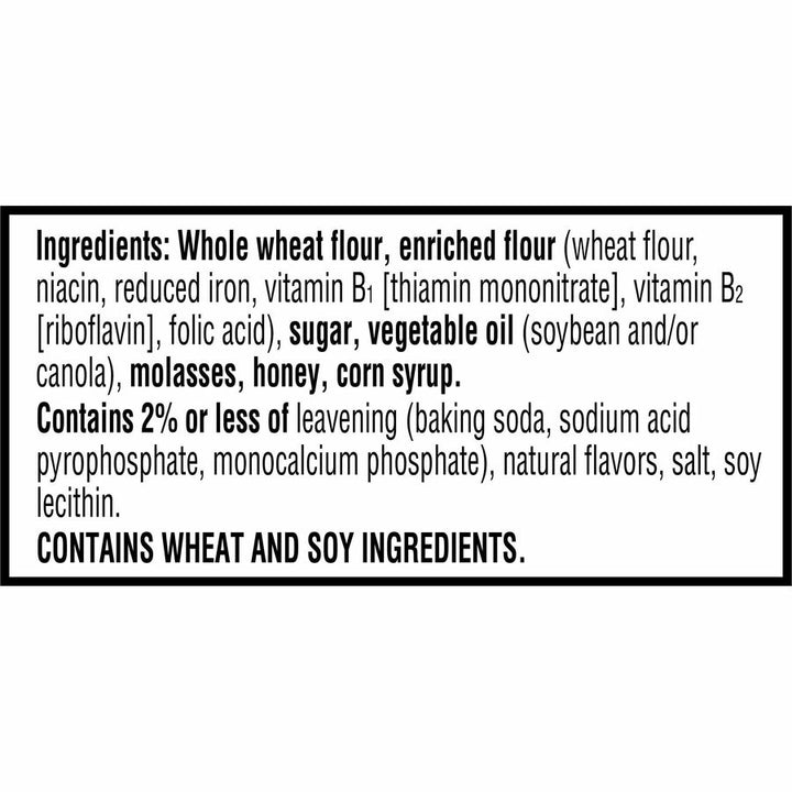 Image of Kellogg's 38406 Grahams Honey Crackers, Individually Wrapped, Honey, 0.49 oz, 2/Pack, 200 / Carton