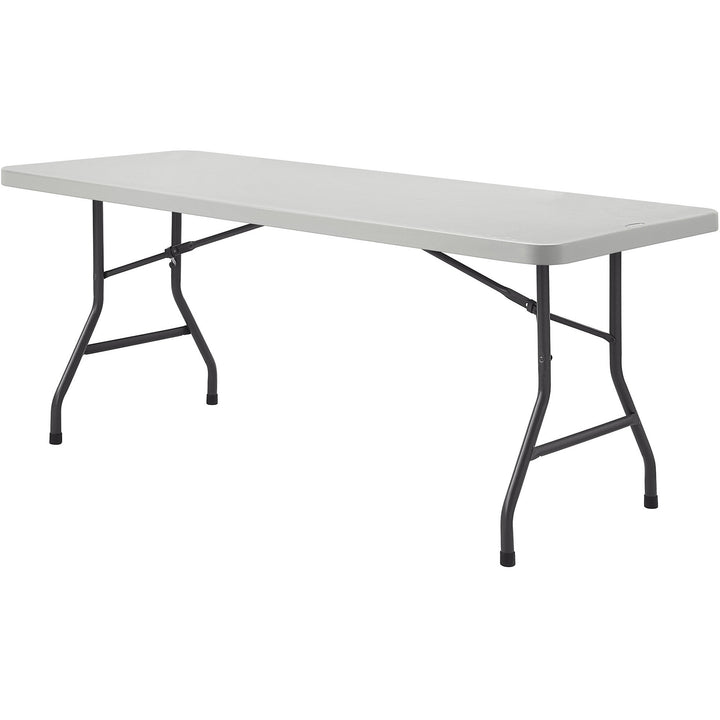 Image of Lorell Folding Table, 1000 lb Capacity, 96"x30"x29-1/4", Platinum