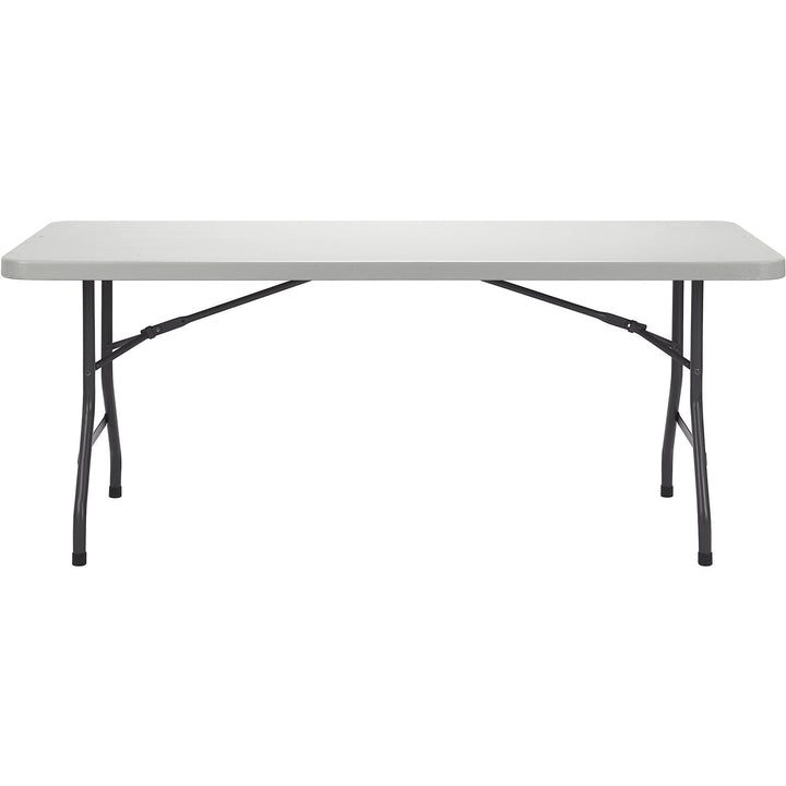 Image of Lorell Folding Table, 1000 lb Capacity, 96"x30"x29-1/4", Platinum