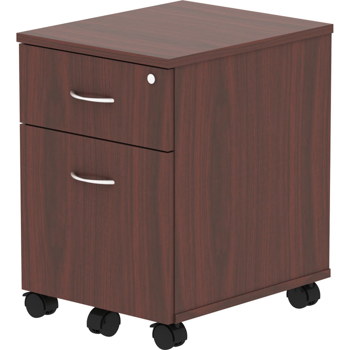 Image of Lorell Pedestal, Mobile, B/F, 15-3/4"x19-7/8"x22-7/8", Mahogany