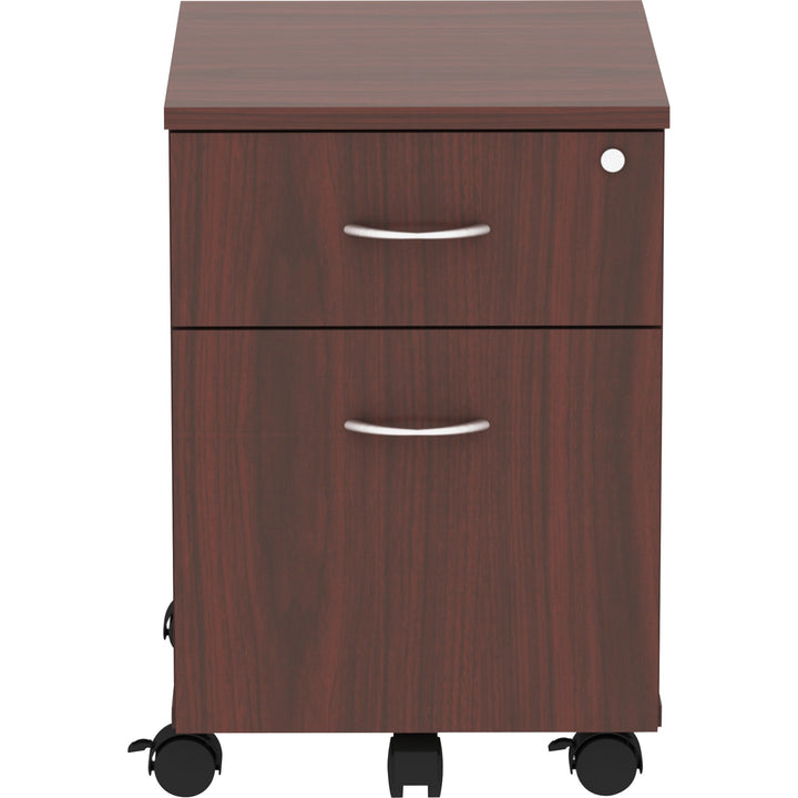 Image of Lorell Pedestal, Mobile, B/F, 15-3/4"x19-7/8"x22-7/8", Mahogany