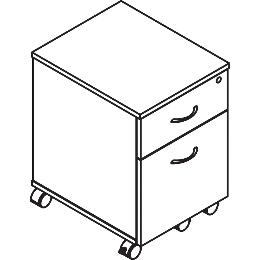 Image of Lorell Pedestal, Mobile, B/F, 15-3/4"x19-7/8"x22-7/8", Mahogany