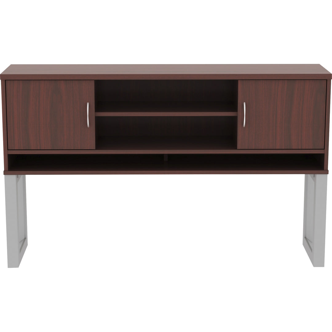 Image of Lorell Hutch, 2-piece Frame, 59"x15"x36", Mahogany