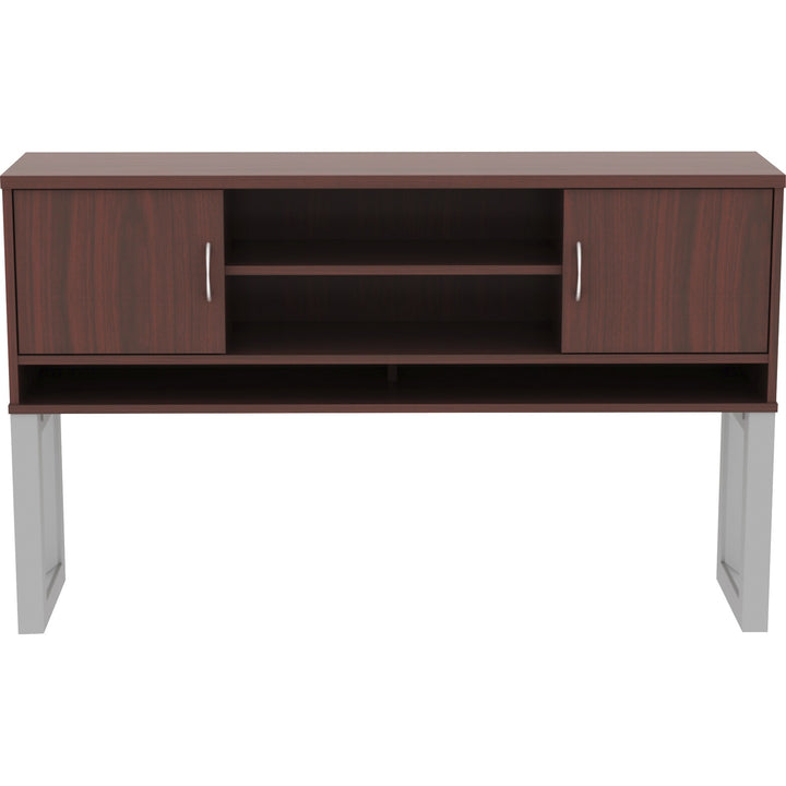 Image of Lorell Hutch, 2-piece Frame, 59"x15"x36", Mahogany
