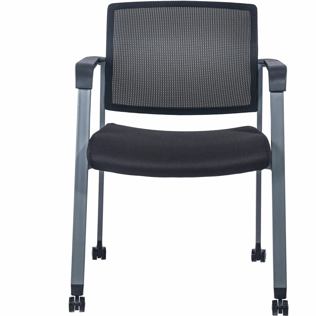 Image of Lorell Guest Chair,Mesh Back,w/Casters,22-7/8"x22-5/8"x32-1/8",BK
