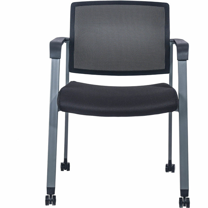 Image of Lorell Guest Chair,Mesh Back,w/Casters,22-7/8"x22-5/8"x32-1/8",BK