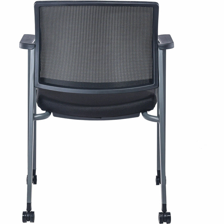Image of Lorell Guest Chair,Mesh Back,w/Casters,22-7/8"x22-5/8"x32-1/8",BK