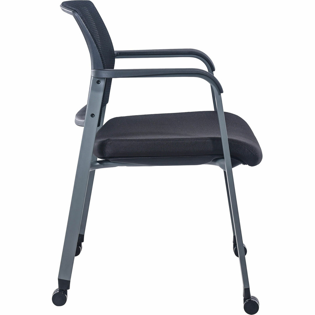 Image of Lorell Guest Chair,Mesh Back,w/Casters,22-7/8"x22-5/8"x32-1/8",BK