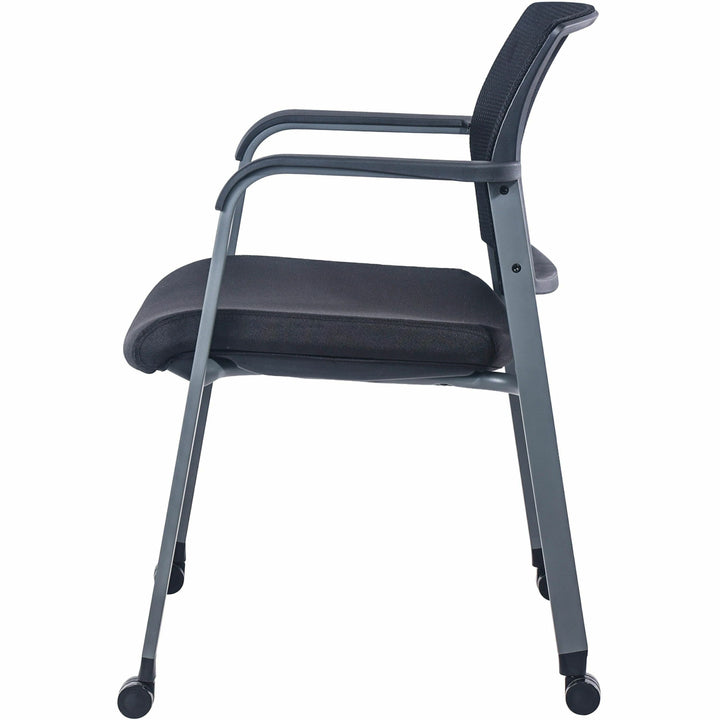 Image of Lorell Guest Chair,Mesh Back,w/Casters,22-7/8"x22-5/8"x32-1/8",BK