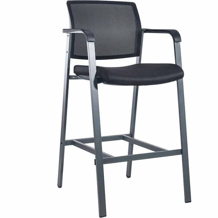 Image of Lorell Stool, f/Guests, Mesh Back, 23-5/8"x22-78"x42-7/8", Black