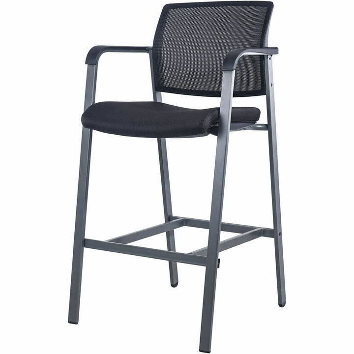 Image of Lorell Stool, f/Guests, Mesh Back, 23-5/8"x22-78"x42-7/8", Black