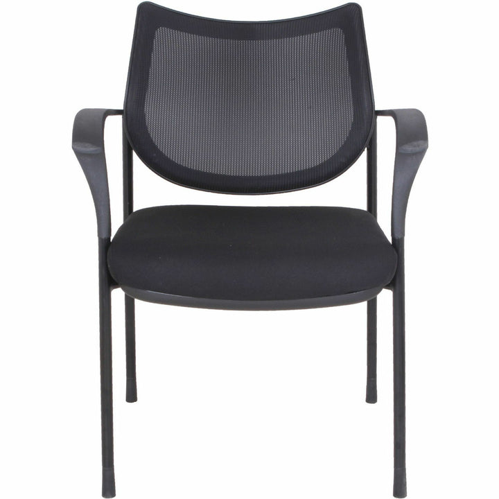 Image of Lorell Guest Chair, w/Casters & Glides, 24-5/8"x23-7/8"x33-5/8", BK