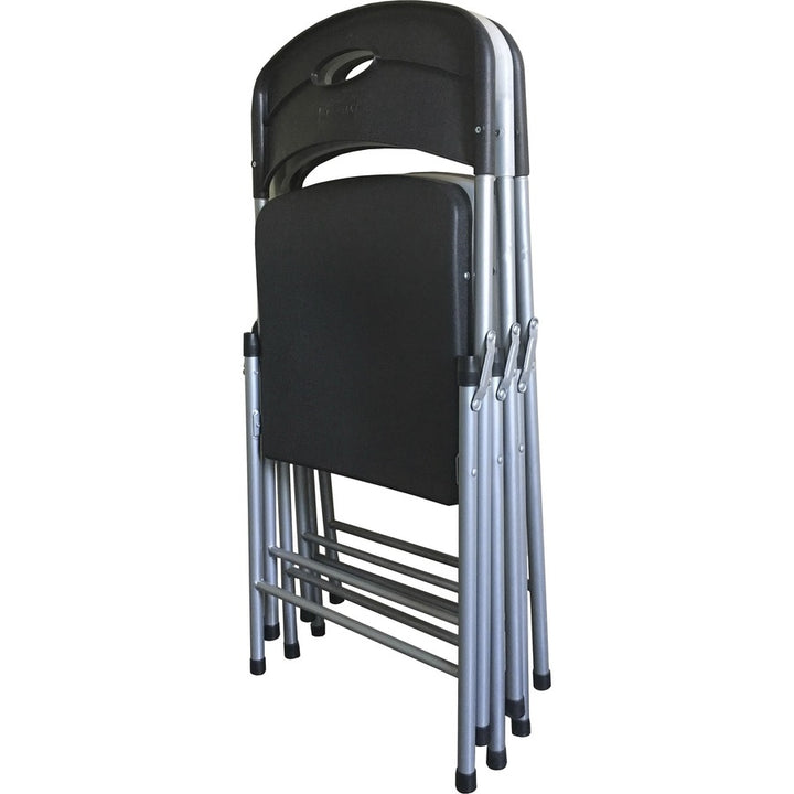 Image of Lorell Chairs,Folding,225 lb Cap,19-3/4"x18-1/4"x31",4/CT,Smoke