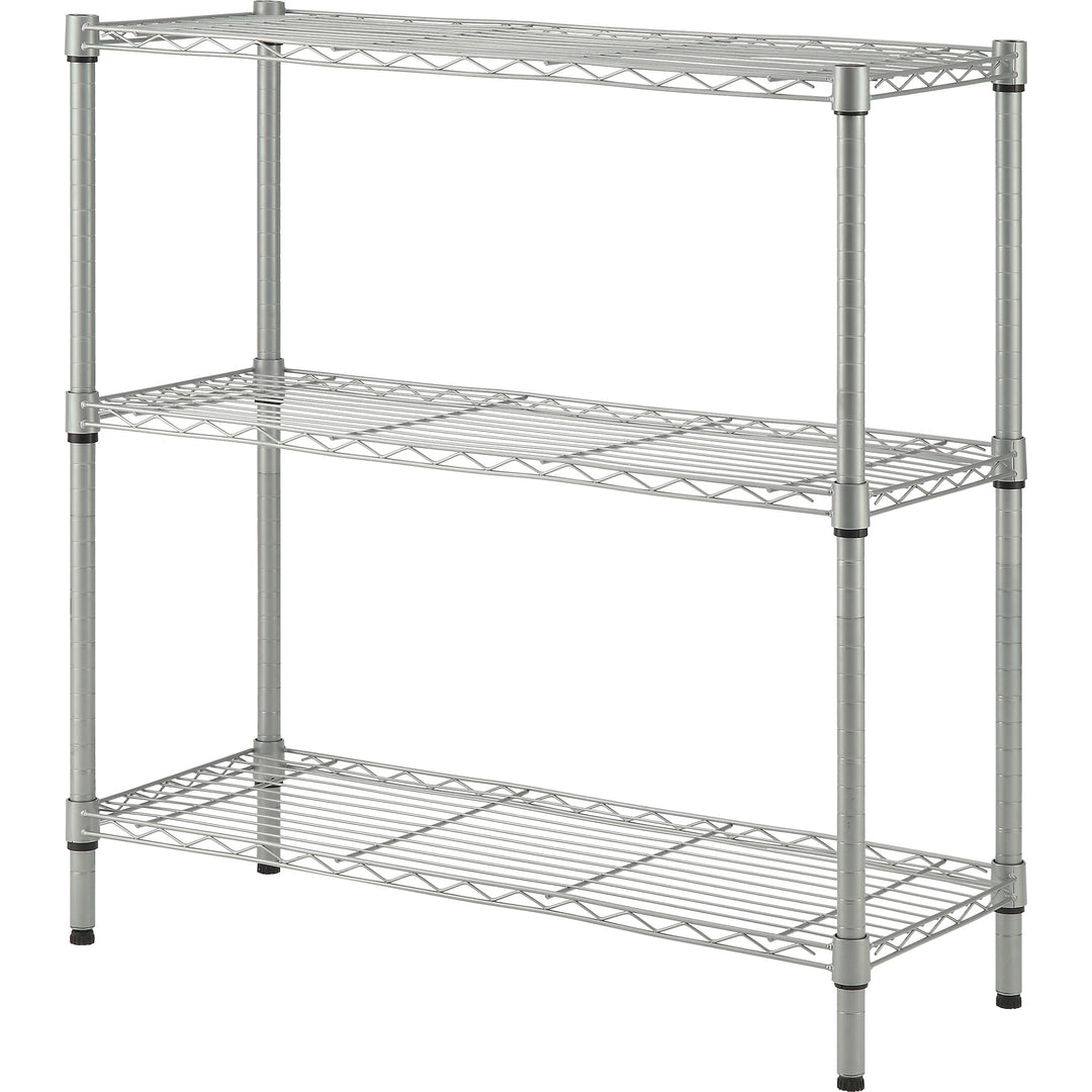 Image of Lorell Wire Shelving, 3-shelf, Light-duty, 36"Wx14"Dx36"H, Silver