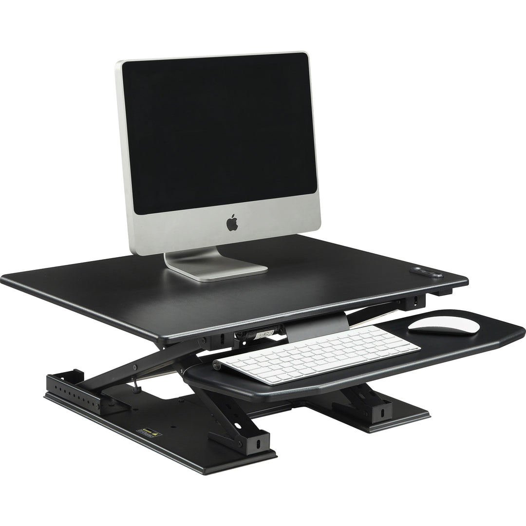 Image of Lorell Desk Riser, Electric, 28-3/4"x35-3/4"x5-1/4"-17-1/8", Black