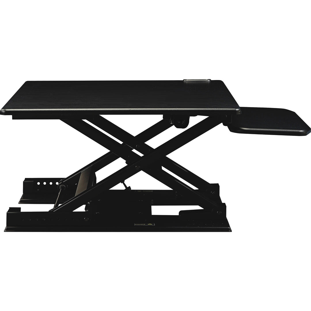 Image of Lorell Desk Riser, Electric, 28-3/4"x35-3/4"x5-1/4"-17-1/8", Black