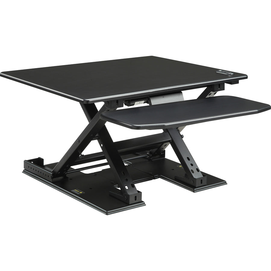 Image of Lorell Desk Riser, Electric, 28-3/4"x35-3/4"x5-1/4"-17-1/8", Black
