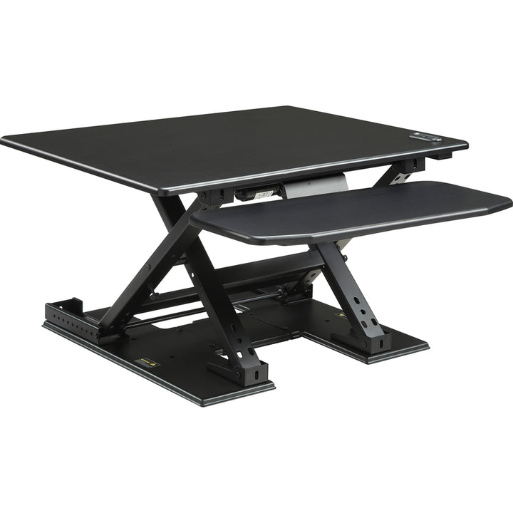 Image of Lorell Desk Riser, Electric, 28-3/4"x35-3/4"x5-1/4"-17-1/8", Black