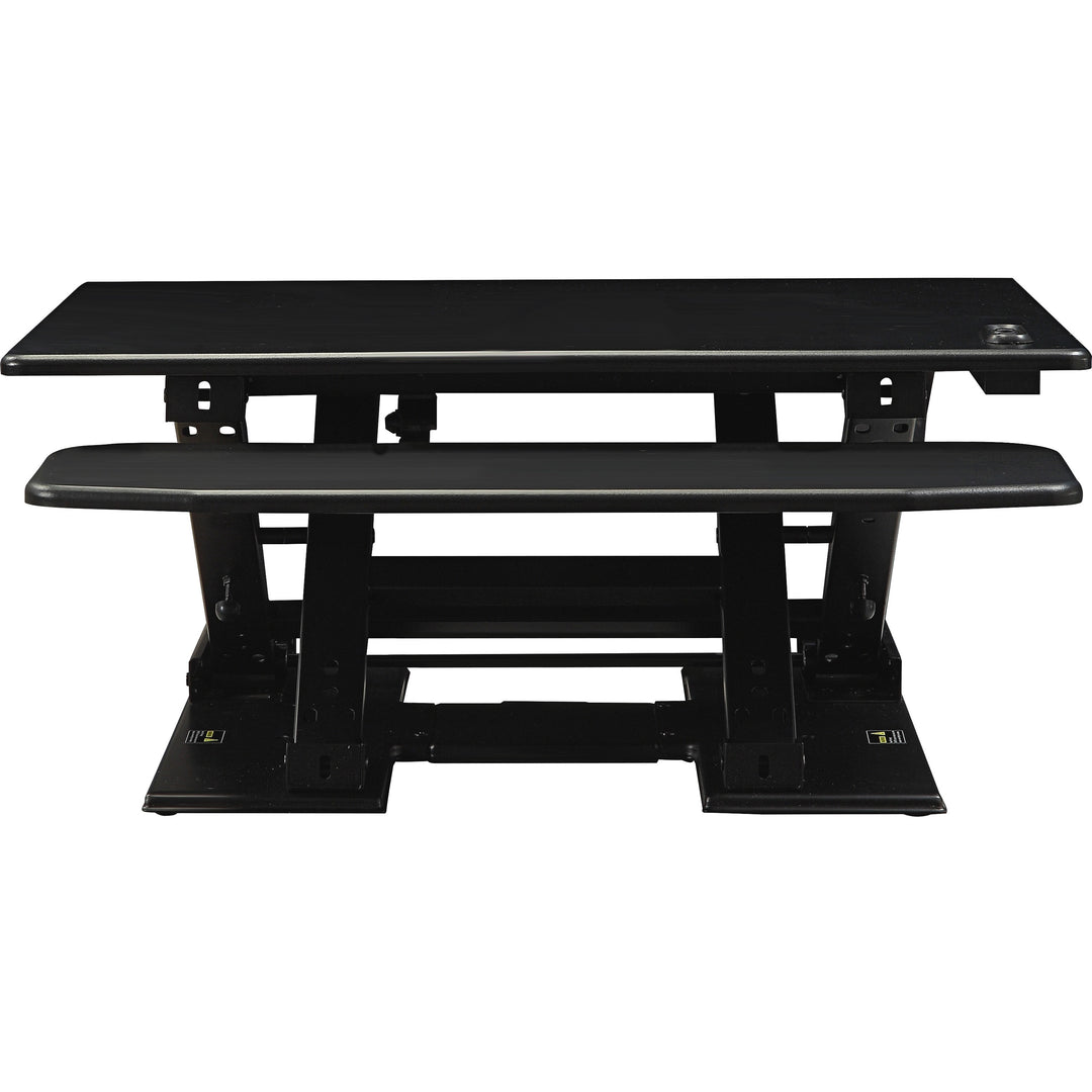 Image of Lorell Desk Riser, Electric, 28-3/4"x35-3/4"x5-1/4"-17-1/8", Black