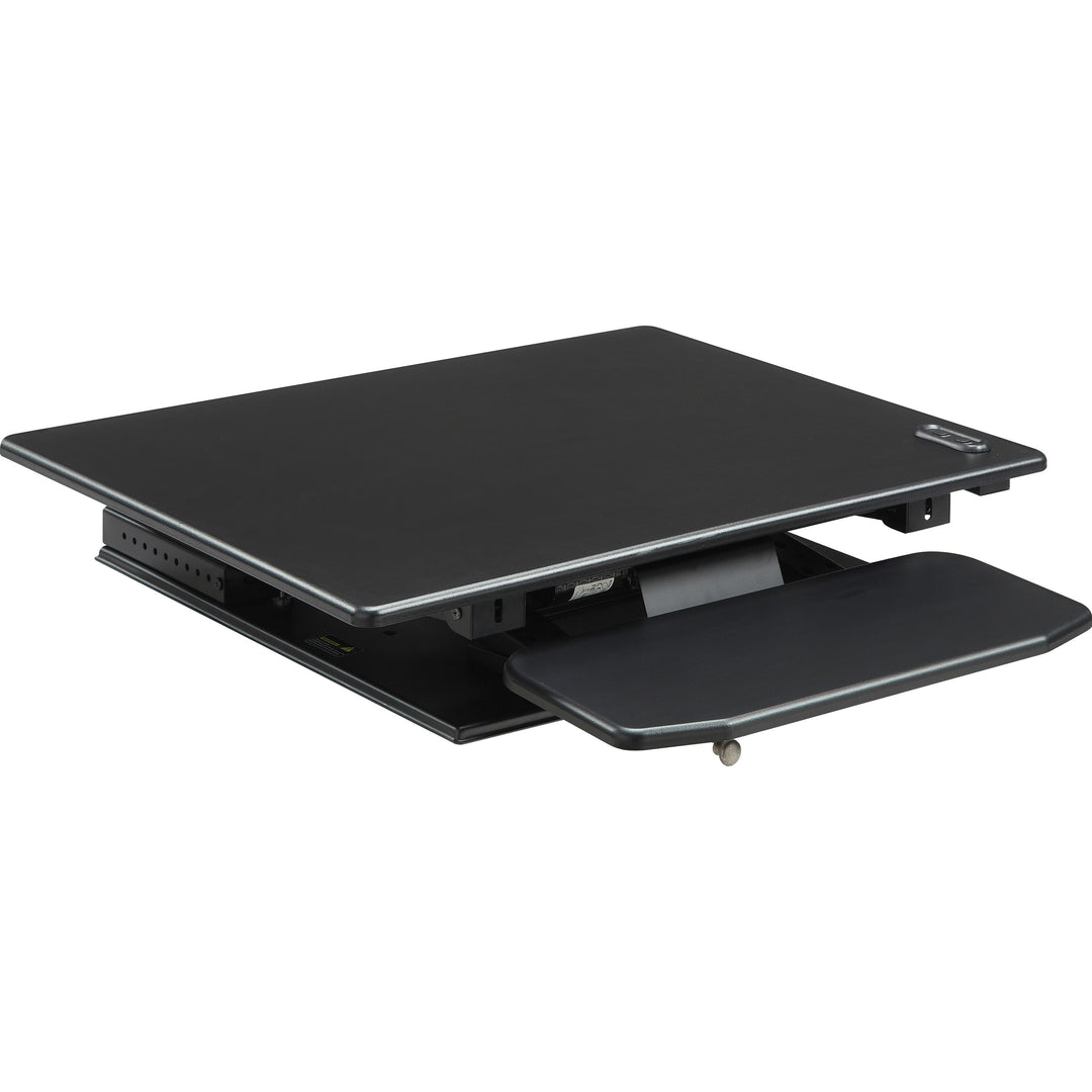Image of Lorell Desk Riser, Electric, 28-3/4"x35-3/4"x5-1/4"-17-1/8", Black