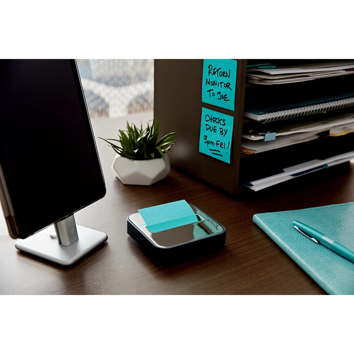 Image of Post-it® STL330BK Note Dispenser, 3" x 3" Note, 45 Sheet Note Capacity, Black, 1 Each