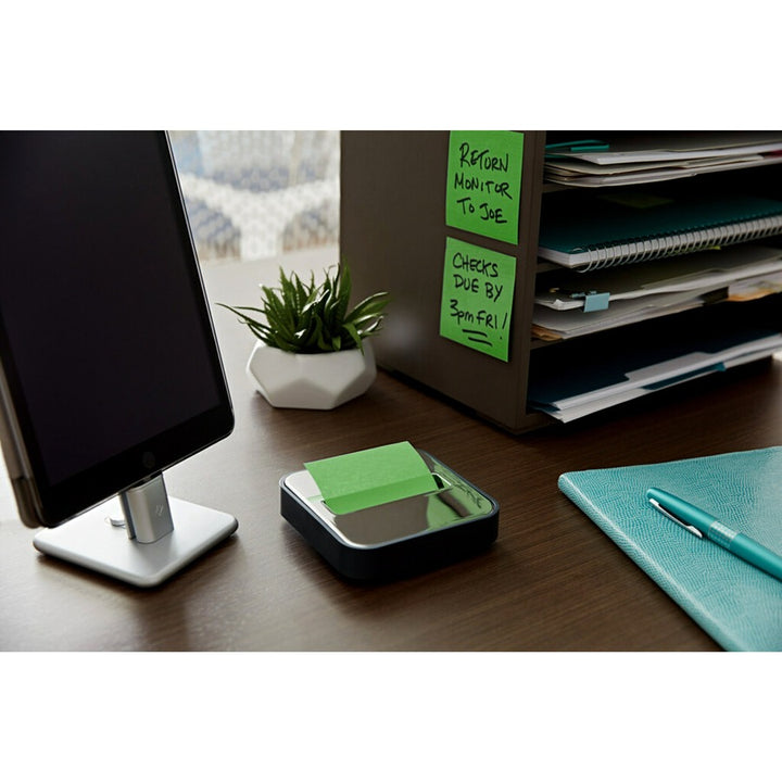 Image of Post-it® STL330BK Note Dispenser, 3" x 3" Note, 45 Sheet Note Capacity, Black, 1 Each