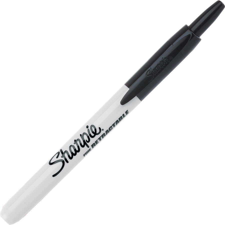 Image of Sharpie 1926876 Fine Point Retractable Markers, Retractable, Black Ink, 36 / Box