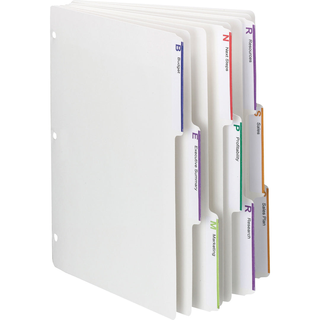 Image of Smead Index Dividers, 1/3-cut Tab, 8-1/2"x11", 25 Sets/BX, WE