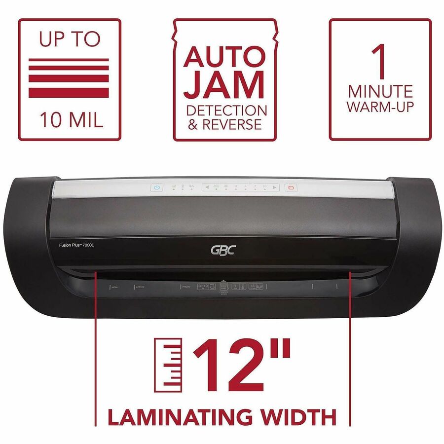 Image of GBC® Fusion Plus 7000l Thermal Pouch Laminator, Six Rollers, 12" Max Document Width, 10 Mil Max Document Thickness