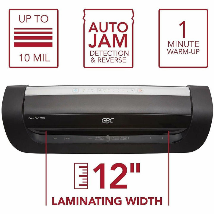 Image of GBC® Fusion Plus 7000l Thermal Pouch Laminator, Six Rollers, 12" Max Document Width, 10 Mil Max Document Thickness