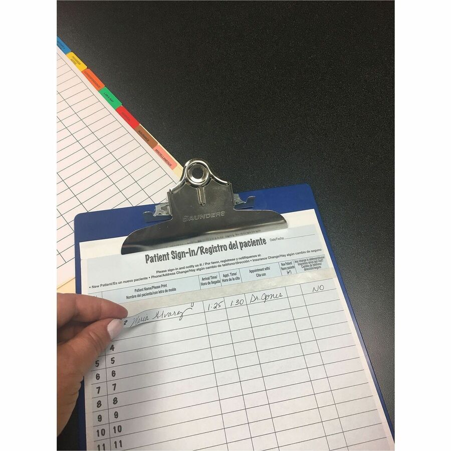 Image of Tabbies® Hipaa Labels, Patient Sign-In, 8.5 X 11, Blue, 23/sheet, 125 Sheets/pack