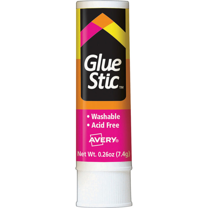 Image of Avery® Glue Stic, Permanent, Washable, 0.26 oz., 12/BX, Clear