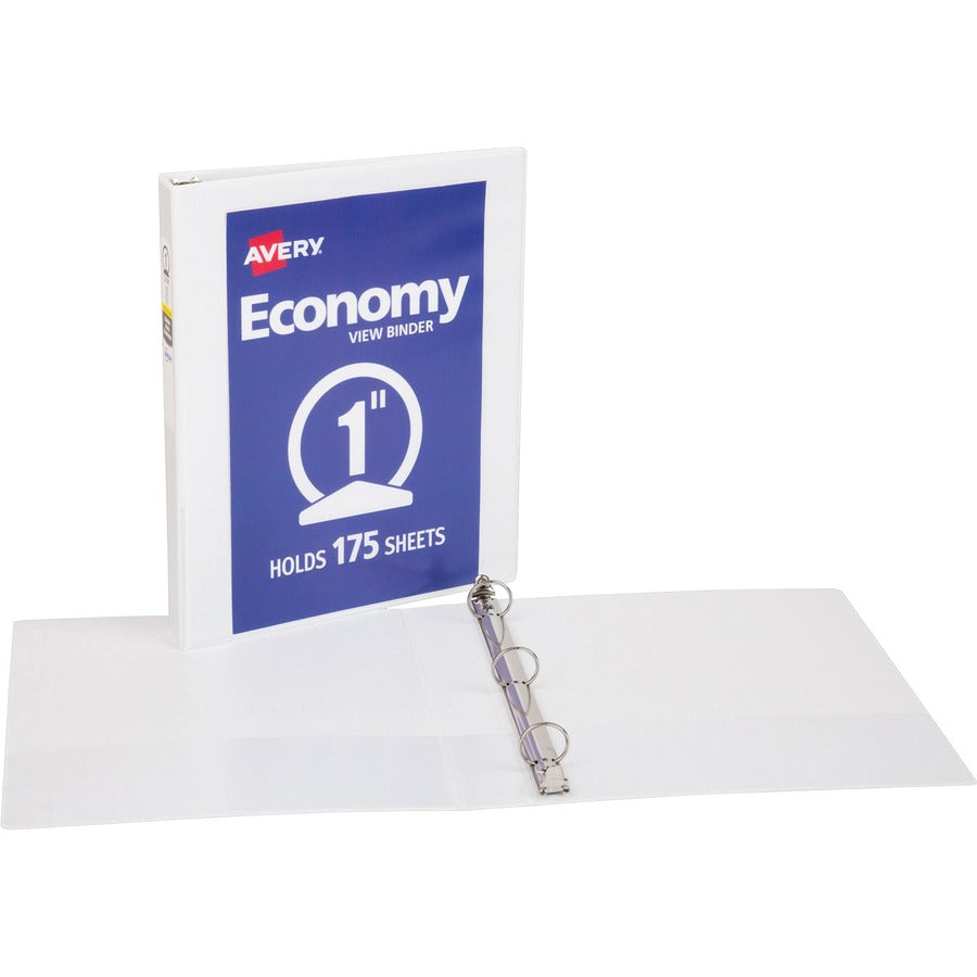 Image of Avery® View Binder, 1" Round Rings, Economy, 11"x8-1/2", 4/BD, WE
