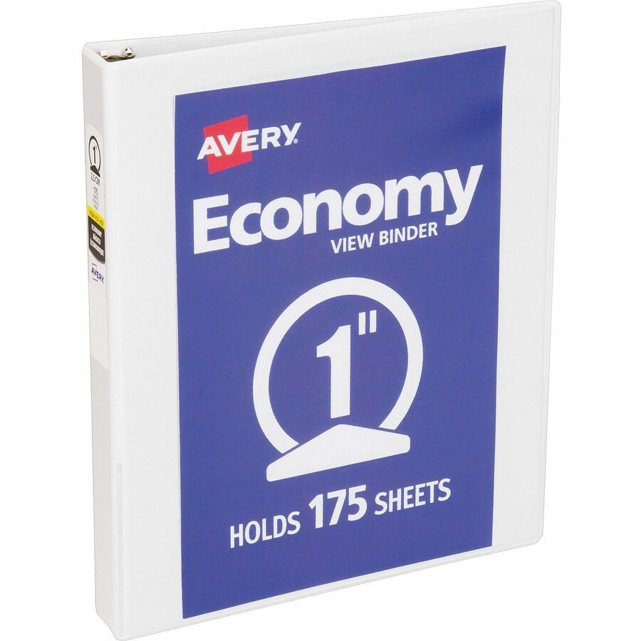 Image of Avery® View Binder, 1" Round Rings, Economy, 11"x8-1/2", 4/BD, WE